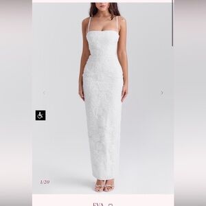 Elegant White Floral Dress